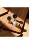 10 Pack Brass Cabinet Knobs and Pulls - Natural Gemstone Round Cabinet Knobs Head with Copper Base, - 6