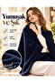 Navy Blue Plain Knitwear Women's Shoulder Shawl Soft Textured Winter Shawl 70X175 cm 100% Acrylic - 2