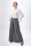 Wide Leg Polyviscon Trousers Anthracite - 5