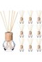 10 مجموعات من Reed Diffuser Bottle زجاجة عطر فارغة قابلة لإعادة التعبئة Diffuser Bottles Set مع غطاء خشبي