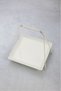 Linea Metal Square Plate Serving Stand with Handles, Single Layer Catering and Serving Stand