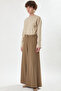Wide Leg Polyviscon Trousers Mink - 6