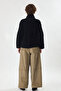 Low-Shoulder Jacket with Snap Fasteners on the Front, Black - 6