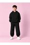Dino Printed Design Unisex Kids Hoodie and Sweatpants Set - Relaxed Fit Cotton Two-Piece Set - 2