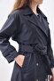 Windbreaker Classic Trench Coat Navy Blue - 5