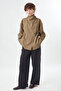 Degaje Collar Pocketed Jacket Mink - 2