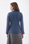 Slim Fit High Collar Versatile Jacket Indigo - 6