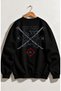 Unisex Oversize Demon Slayer Inosuke Back Printed Hoodless Anime Sweatshirt - 2
