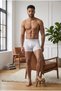 Men's Comfortable Flexible Seamless White Boxer - 6
