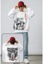 Unisex Oversize Chainsaw Man Denji Back Printed Hoodless Anime Sweatshirt