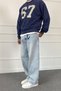 Ice Blue Loose Fit Baggy Jean |   Stk2121-Jean - 6