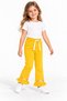 16010-26 Girls' Elastic Waist Lace-Up Floral Embroidered Ruffle Hem Pants 1–4 Years - 2