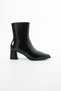 Serena Pointed Toe Zippered Block Heeled Women's Boots & Booties - 6