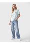 Two Mt Shop Quality Xside Blue Combed Cotton Printed Loose & Baggy Short Sleeve Women's T-Shirt - 2