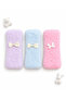 3-Piece Baby Girl Bowknot Plush Sleep Socks Set - Pink Lilac Blue - 2