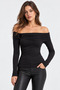 Women's Black Madonna Collar Ringed Blouse