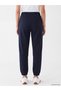 Ozmarka New Season Navy Blue Women's Thick Jogger Sweatpants - 4