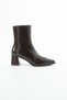 Serena Pointed Toe Zippered Block Heeled Women's Boots & Booties - 7