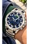 Functional, Full Steel Silver Color (Case, Strap), 5 Atm Pool and Sea Use, Men's Wristwatch in Stylish Box