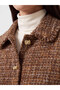 Two Mt Shop Quality Lcw Studio Brown Tweed Plaid Standard & Regular Women's Jacket - 3