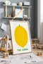Lemon Framed Mdf Table Poster Kitchen Wall Decor Gift
