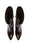 Women's Brown Winter Patent Leather Zippered Pointed Toe 7 cm Thick Heeled Long Below-Knee Boots Bolde - 4