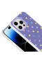 iPhone 14 Pro Max Airbag Protected Shock Absorbing Polka Dot Patterned Potik Hard Pc Back Cover - 3