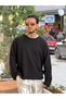 25-12 Open Collar Dirty Stitched Sweatshirt