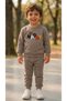 Boys' Winter Tracksuit Set Sweatshirt Bottoms Cotton Three-Thread Ribbed 3-4-5-6-7 Years Old (Please Choose One Size Larger) - 4