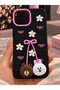 Compatible with iPhone 13/14 - Cute Silicone Phone Case with Embossed 3D Bow & Daisy Pattern - Camera Protected