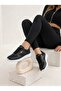 Women's Black and White Sole Mesh Anorak Laced Lightweight Sneaker Comfortable Running Shoes with Non-Slip Soles - 2