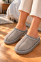 Liora Women's Gray Stitching Detailed Lightweight and Comfortable Daily Home Slippers - 2
