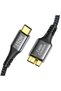 كابل CableCreation من نوع USB C إلى Micro B بسرعة 10 جيجابت في الثانية، طول 3.3 قدم، سلك USB C للأقراص الصلبة - 6