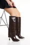 Dusty Detailled Stylish Thin-Heeled Boots - 3