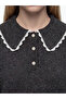Esvab • Modern & Distinctive Bebe Roba Collar Wool Blend Women's Knitwear Sweater - 3