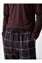 Checked Embroidered Men's Pajama Set for Style Enthusiasts from Uzg Store - 3