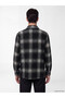Esvab • Modern & Distinctive Checkered Embroidered Gabardine Men's Shirt - 3