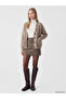 Rmz Gi̇yi̇m Farkiyla Belted Houndstooth Embroidered Mini Skirt with Shorts - 2