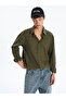 Rmz Gi̇yi̇m Farkiyla Standard Fit Long Sleeve Linen Look Men's Shirt