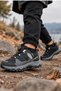 Children's Black Smart Lace-Up Thick Sole Outdoor Casual Sports Shoes - 3
