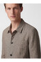 Rmz Gi̇yi̇m Farkiyla Loose Fit Striped Linen Blend Men's Blazer Jacket - 3