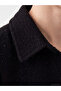 Esvab • Modern & Distinctive Shirt Roba Collar Glittery Mini Dress - 3