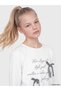 Printed Bow Detail Girls' T-Shirt from Uzg Store for Style Enthusiasts - 2