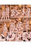 Mother and Daughter Matching Long-Sleeved Buttoned Suede Beige Color Pajama Set (the Price Is for One Set) - 5