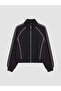 Esvab • Modern & Distinctive Striped Loose Fit Women's Zippered Sweatshirt