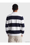 Esvab • Modern & Distinctive Devrik Roba Collar Striped Men's Sweatshirt - 3
