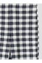 Checkered Embroidered Girls' Leggings with Waist Cord for Style Seekers from Uzg Store - 3
