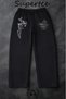 Supertee Design Sweatpants Printed Tracksuit with Back Pockets Vinage Harajuka