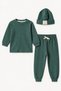 Unisex Baby and Child 3-Piece Top and Bottom Set with Flexible Corduroy Hat, 3 Months-5 Years - 2