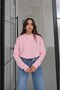Pink Tinta Crew Neck Slim Sweatshirt